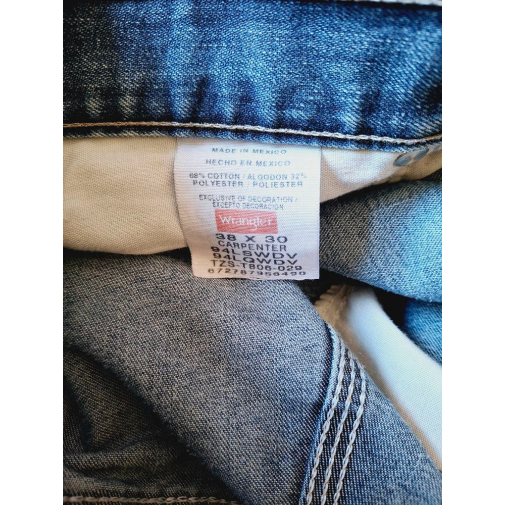 Wrangler Blue Carpenter 38X30 bootcut cowboy construction worker jeans - Picture 4 of 4